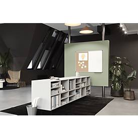 Kombiboard Legamaster UNITE, Pinboard & Whiteboard, B 1200 x T 12,6 x H 900 mm, lackierter Stahl & Naturkork, weiß & braun